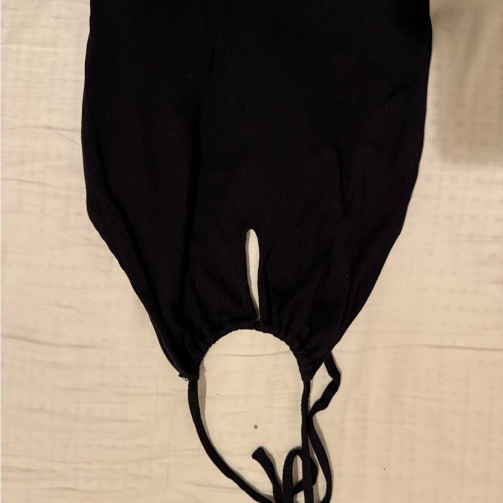 Black halter neck aritzia top